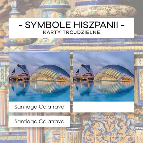 Hiszpania- symbole - karty trójdzielne 20 szt.