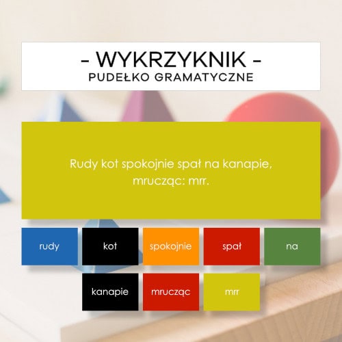 Wykrzyknikowe pudełko gramatyczne - części mowy