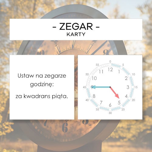 Zegar - karty