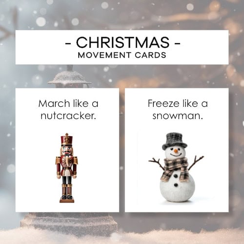 Christmas movement cards