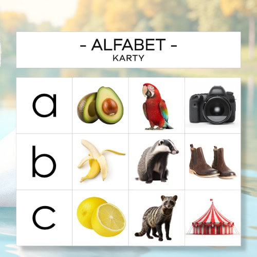 Alfabet – karty - czcionka drukowana i pisana - obrazek 2