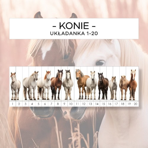 Konie 1-20 - układanka
