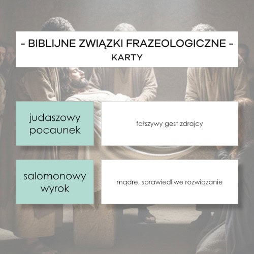 Biblijne związki frazeologiczne - karty