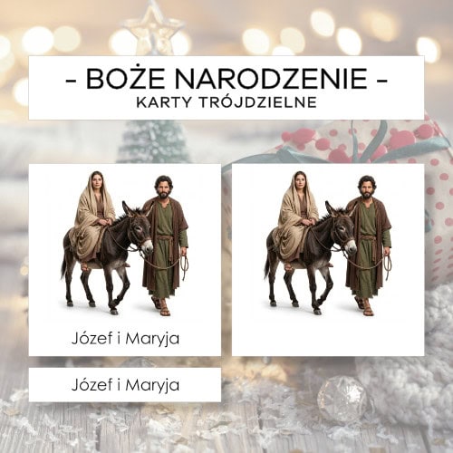 Boże Narodzenie cz. 1 - karty trójdzielne 24 szt.