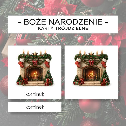 Boże Narodzenie cz. 2 - karty trójdzielne 24 szt.