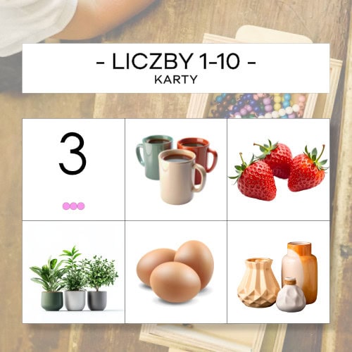 Liczby 1-10 - układanki - kolorowe schodki