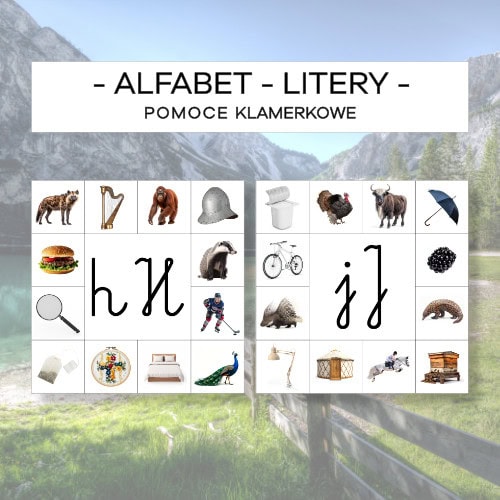 Alfabet - litery cz. 2 - pomoce klamerkowe