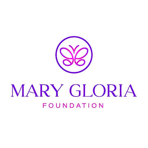 Mary Gloria Foundation Logo 2023 with butterfly symbol