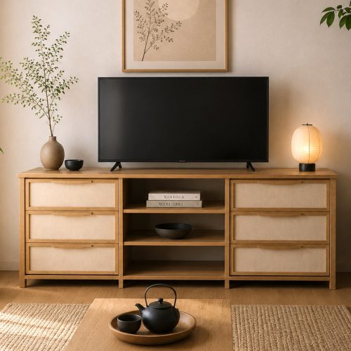 Mueble Tv Japandi Broo XL 185cm de ancho 70 de altura