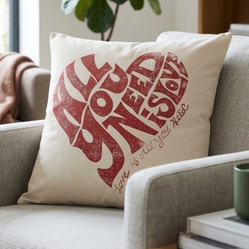 Almohadón 50x50 Tusor Pesado Love
