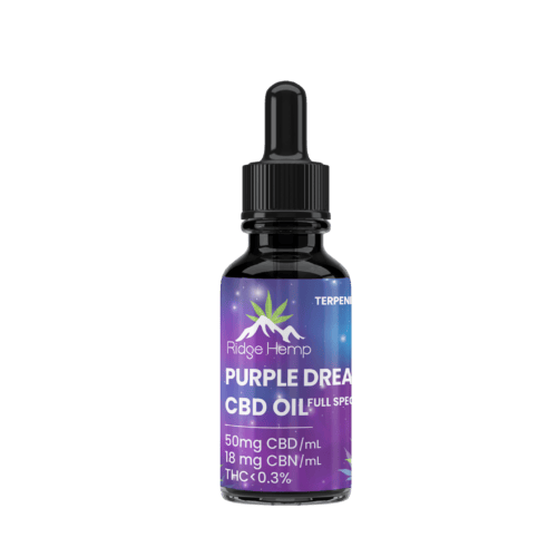 Amber Bottle of Purple Dreams CBD CBN Full Spectrum