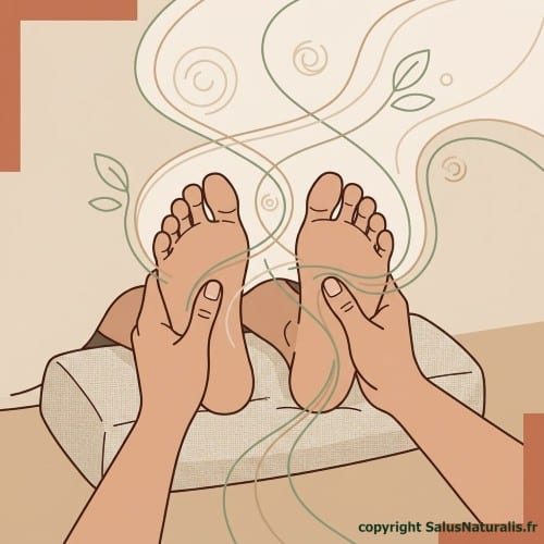 Soin apaisant et stimulation de la circulation lymphatique par votre réflexologue à Flers.