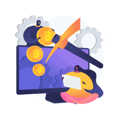 Cryptocurrency Development Vector