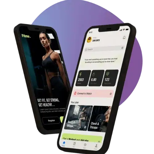 iPhone app development company SDLC Corp fitness app screens