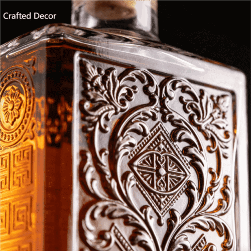 Premium integrated decoration and finishes for spirits glass packaging