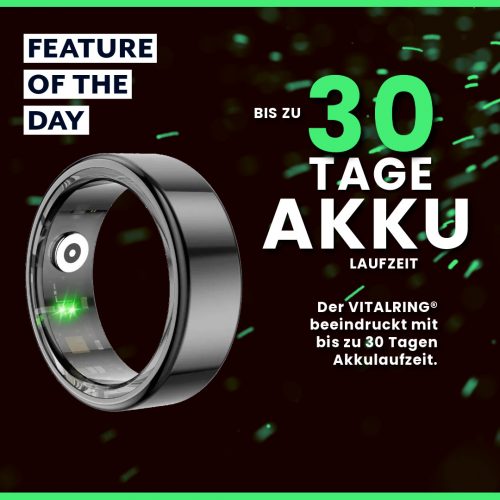 Beispiel Vitalring Social media Content Feature of the day 30 Tage Akku