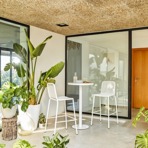 sgabelli in acciaio di design by altek italia design