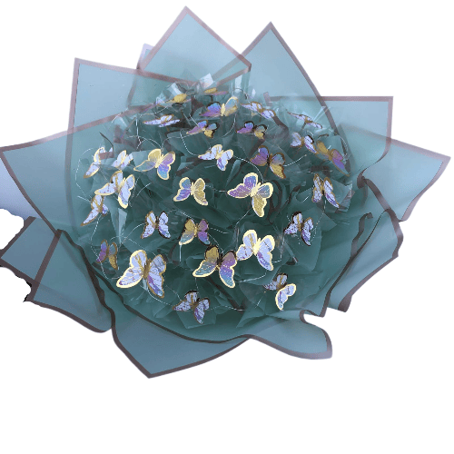 Kelebek Buketi Renkli Led Işıklı - Görsel 8