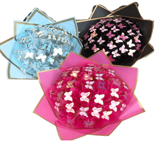 Kelebek Buketi Renkli Led Işıklı - Görsel 23