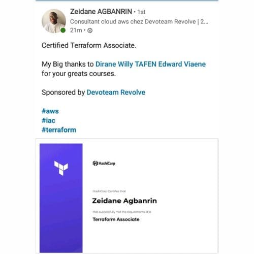 certified Terraform assocaite