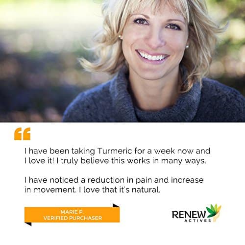Renew Actives Double Strength Turmeric + Black Pepper 1300mg Turmeric Curcumin Supplement. Natural Joint Support - Image 4