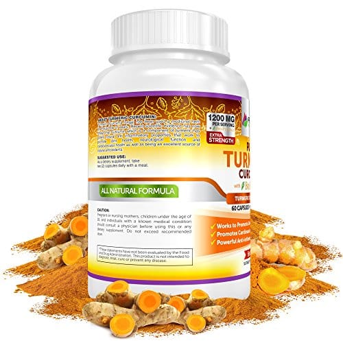 Fresh Healthcare Non-GMO, Gluten Free Pure Turmeric Curcumin Powder with BioPerine and Black Pepper - 180 Vegan Capsules - Image 9