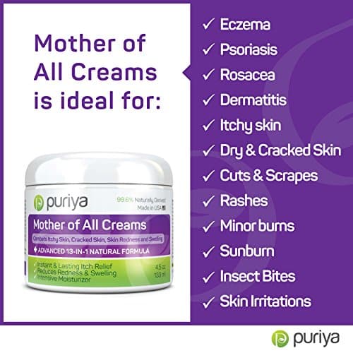 Puriya Cream For Eczema, Psoriasis, Rosacea, Dermatitis, Shingles and Rashes. Powerful 13-in-1 Natural Formula Provides Instant and Lasting Relief For Severely Dry, Cracked, Itchy, or Irritated Skin - Image 7