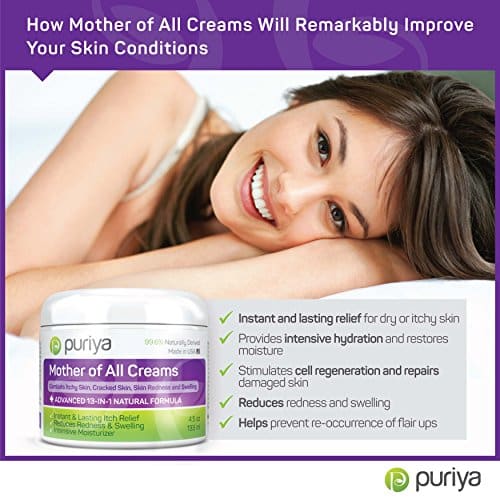 Puriya Cream For Eczema, Psoriasis, Rosacea, Dermatitis, Shingles and Rashes. Powerful 13-in-1 Natural Formula Provides Instant and Lasting Relief For Severely Dry, Cracked, Itchy, or Irritated Skin - Image 6