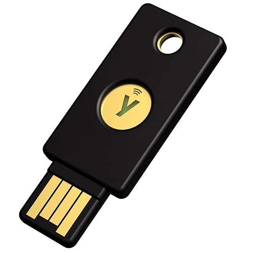 Yubico - YubiKey 5 NFC - Two Factor Authentication USB and NFC Security Key, Fits USB-A Ports and Works with Supported NFC Mobile Devices - Protect Your Online Accounts with More Than a Password