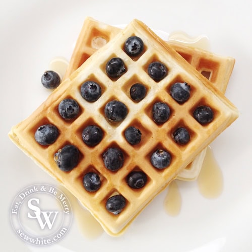 Sew White blueberry and orange waffles