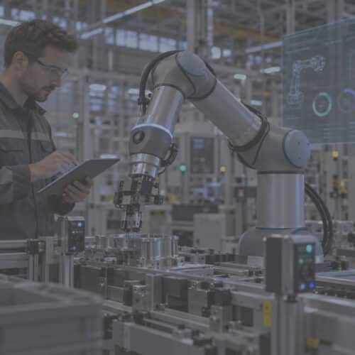 Roboter in Fabrikhalle