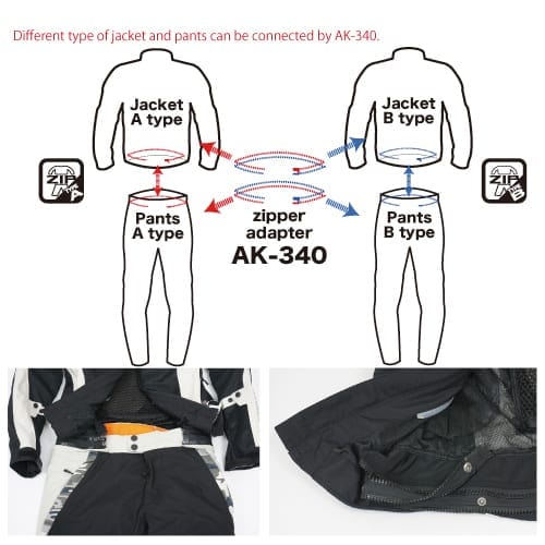 Komine AK-340 Connection Zipper Adapter