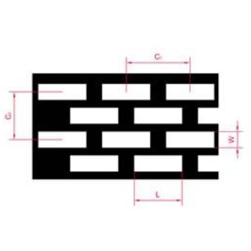 Square Ended Slotted Side Staggered
