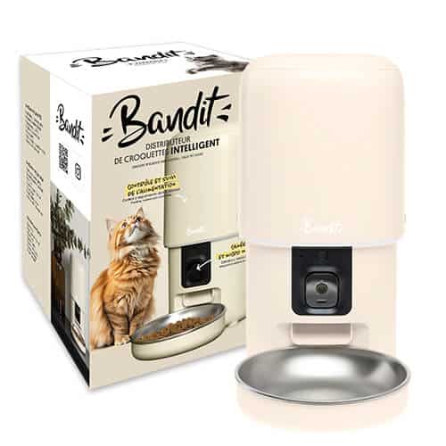 Distributeur de croquettes intelligent Bandit – Couleur Crème