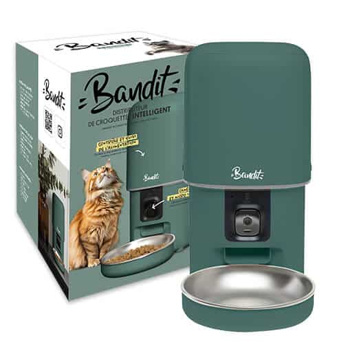 Distributeur de croquettes intelligent Bandit – Vert