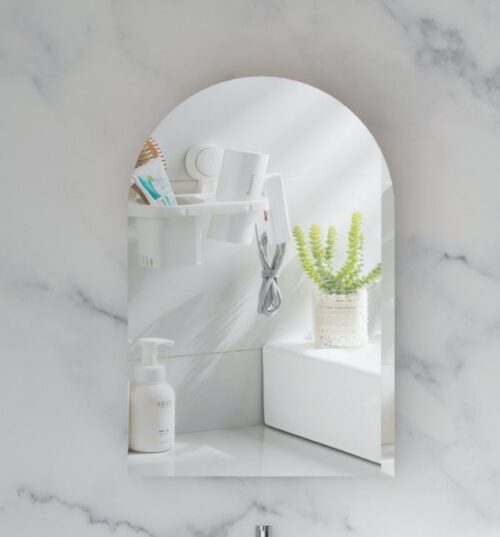 CARYSIL Imperial 600x900mm MATTE WHITE Arch Shaving Cabinet