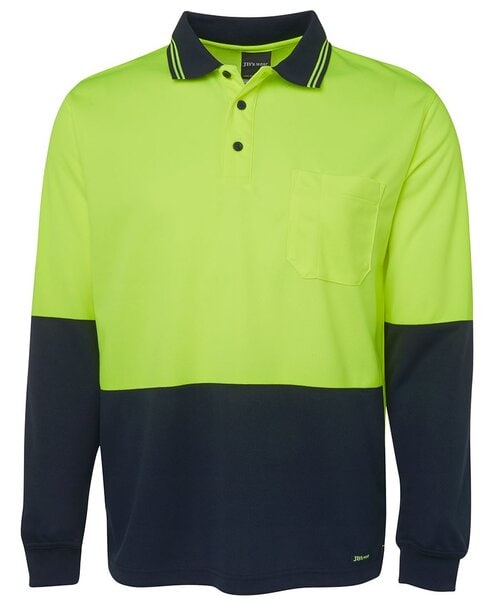 JB's Hi Vis L/S Traditional Polo - Image 2