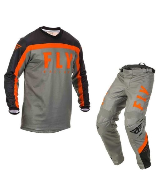 FLY RACING COMBO F-16 Μαύρο-Γκρι-Πορτοκαλί