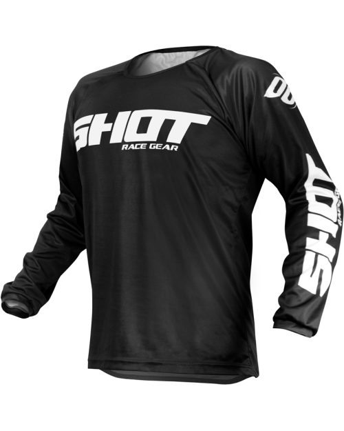 SHOT RACING CROSS / ENDURO DEVO RAW T-Shirt ΜΑΥΡΟ
