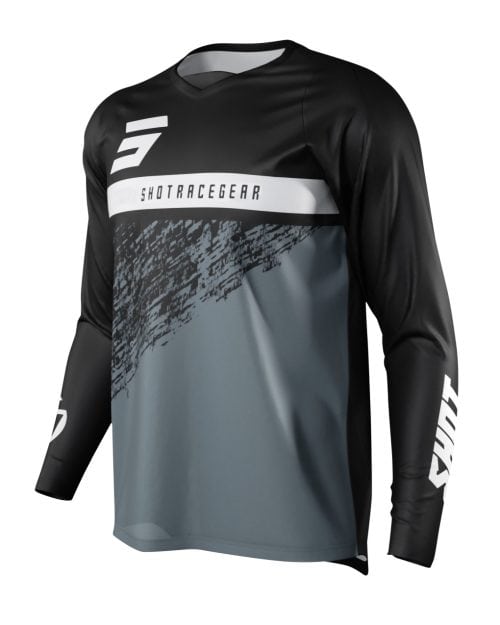 SHOT RACING T-SHIRT CROSS / ENDURO JERSEY DEVO ROLL ΜΑΥΡΟ/ΓΚΡΙ/ΛΕΥΚΟ