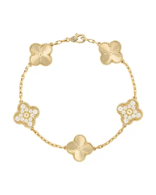 Браслет Van Cleef Vintage Alhambra VCARP4KN00, 5 мотивов