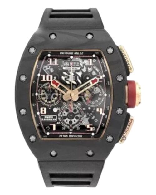 Часы Richard Mille RM 011 Automatic Flyback Chronograph NTPT LOTUS F1 Team Romain Grosjean in Rose Gold