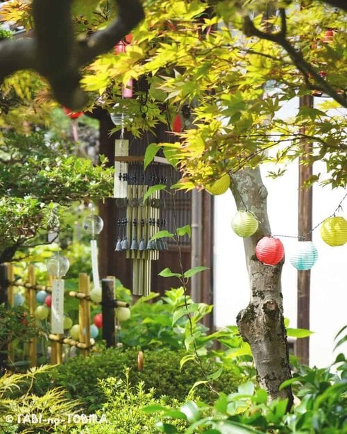 高野山真言宗 別格本山 おふさ観音 風鈴祭りの庭園