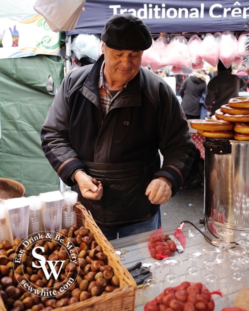 roasted chestnut seller