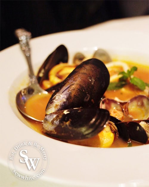 san lorenzo fish soup with large muscles