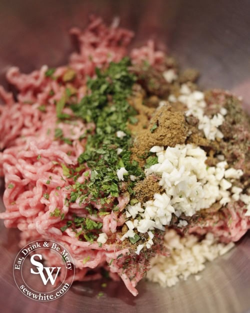 Making Lamb Meatball Salad