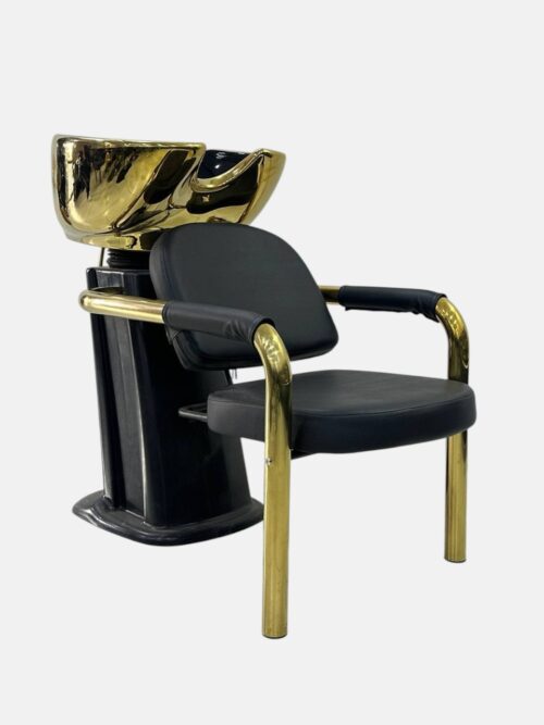 Парикмахерская мойка Luxury Gold Wash Unit (91811-G) — стационарная, черно-золотая — изображение 2