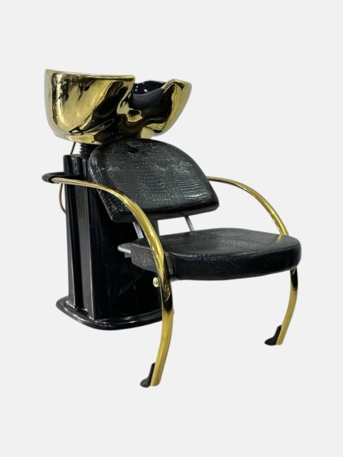Парикмахерская мойка Luxury Gold Wash Unit (9694-G) — стационарная, черно-золотая — изображение 2