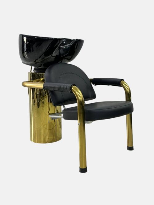 Парикмахерская мойка Luxury Gold Wash Unit (G-91811G) — стационарная, черно-золотая — изображение 2