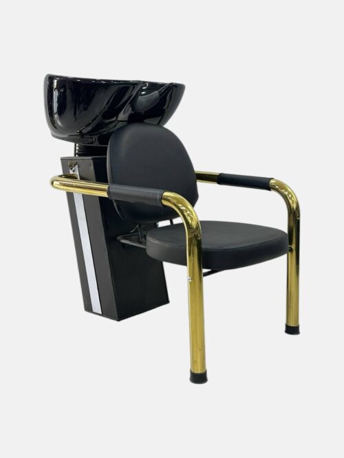 Парикмахерская мойка Luxury Gold Wash Unit (G-91811G) — стационарная, черно-золотая — изображение 2